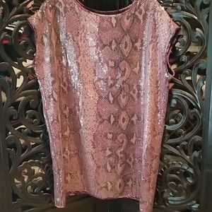 NWOT Libby Edelman Sequin Snake Print Tunic Large